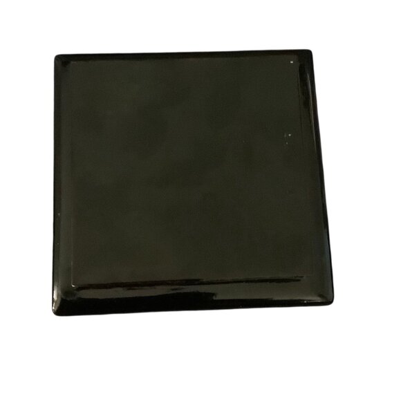 Vietnamese Lacquerware Square Trinket Box With Leaf 4”x4” Handcrafted With Lid - Picture 4 of 7